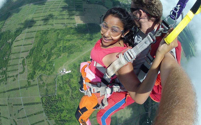 Tandem Skydiving in Mauritius